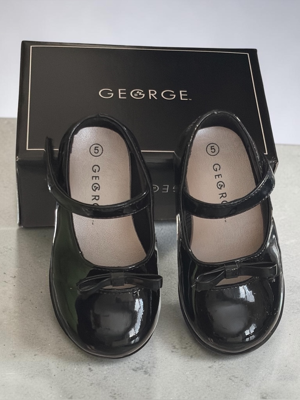 George Girls' Black Patent Mary Jane Shoes